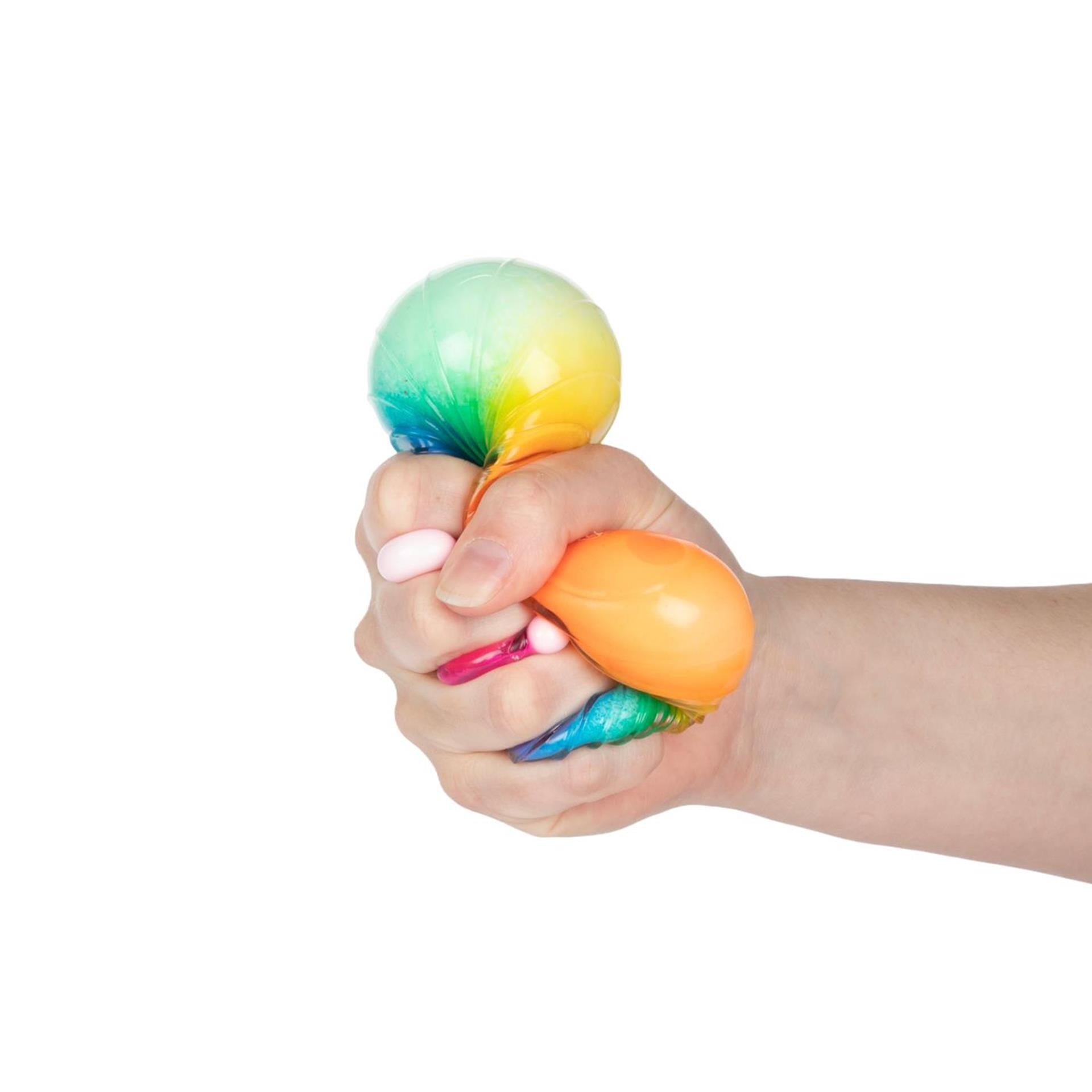Toi-toys fun knijpbal rainbow ribbing foam 7cm