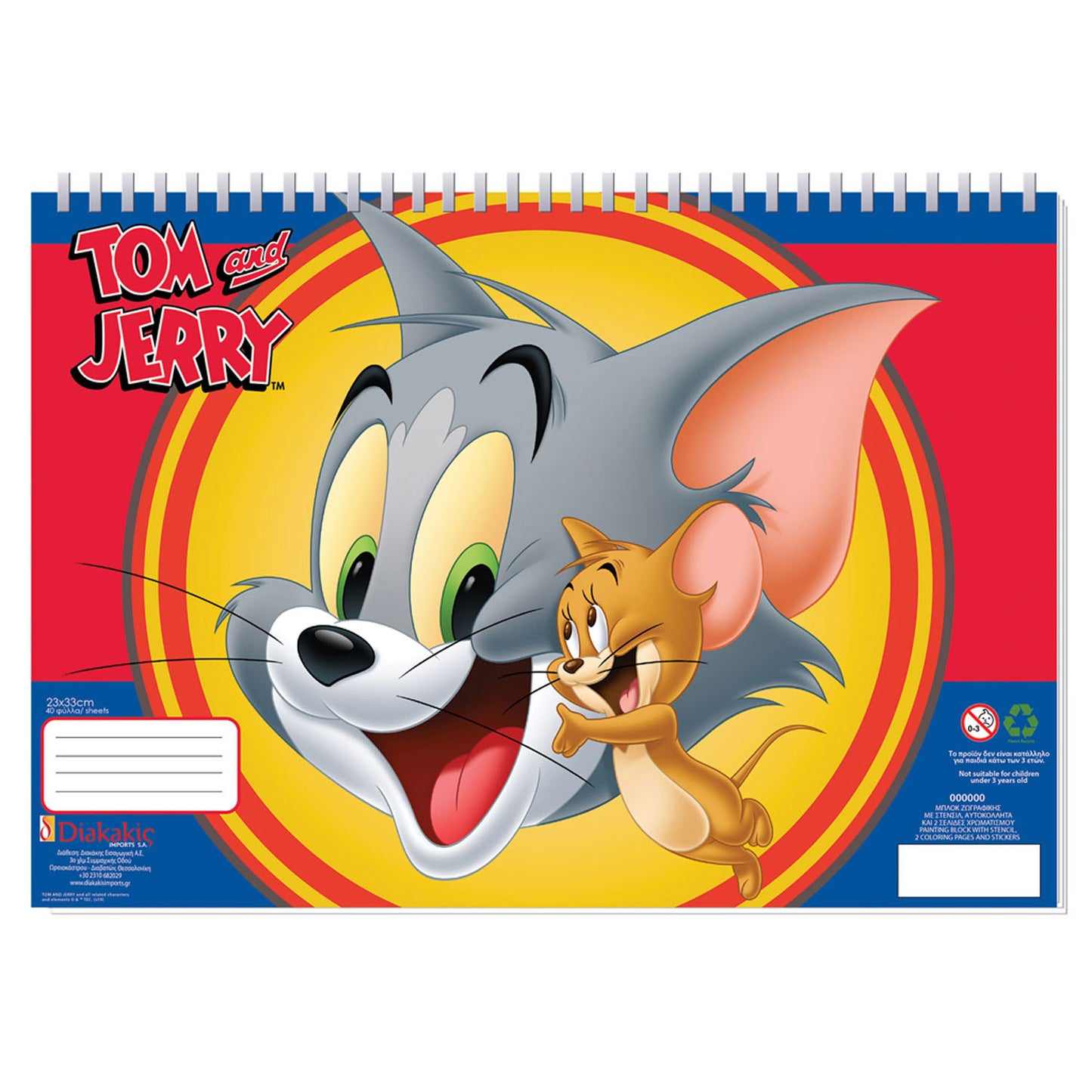 Tom Jerry Kleurplaten met Stencil en Stickervel