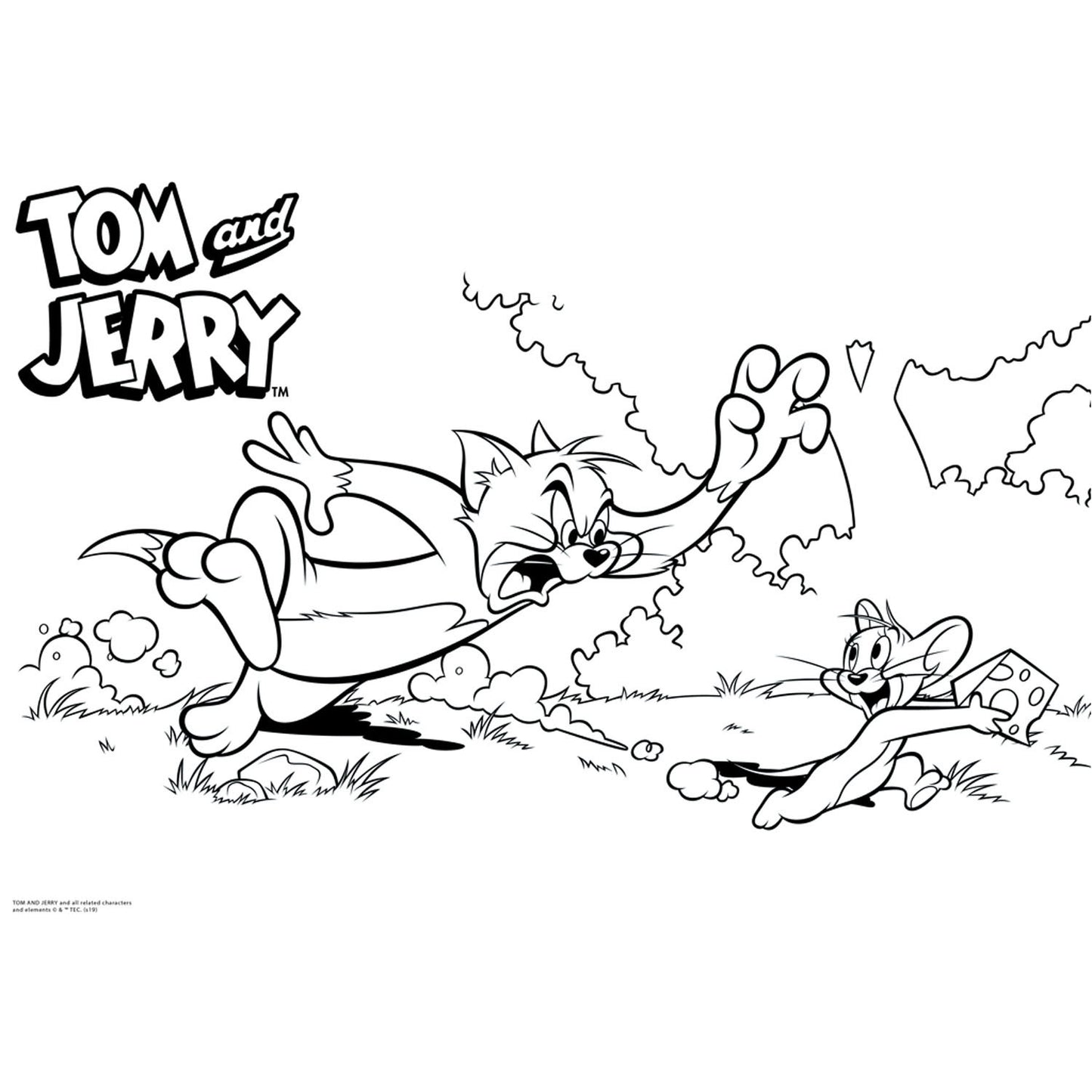 Tom Jerry Kleurplaten met Stencil en Stickervel