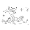 Disney bambi kleurplaten met stencil en stickervel