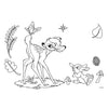 Disney bambi kleurplaten met stencil en stickervel