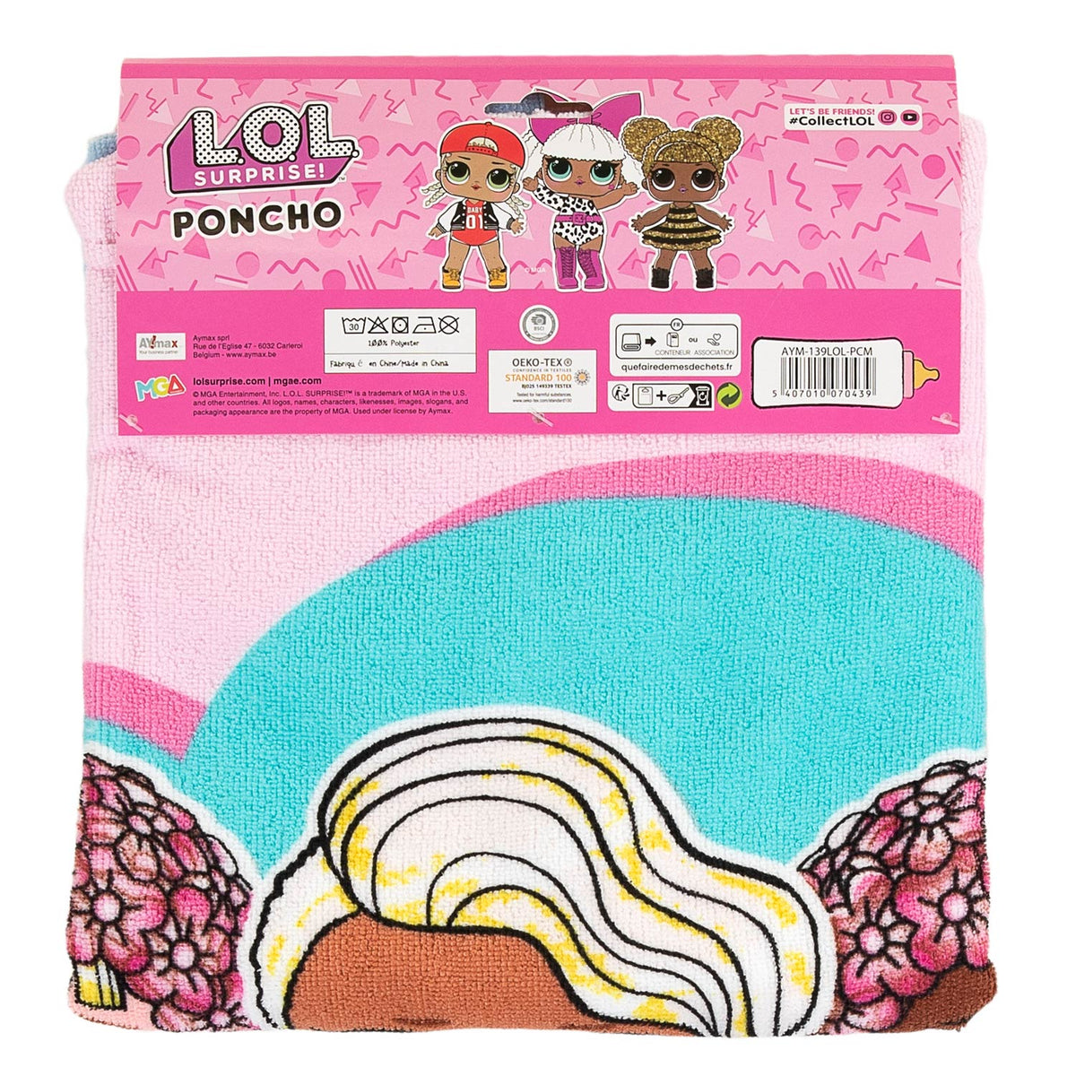 Lol surprise poncho, 55x110cm