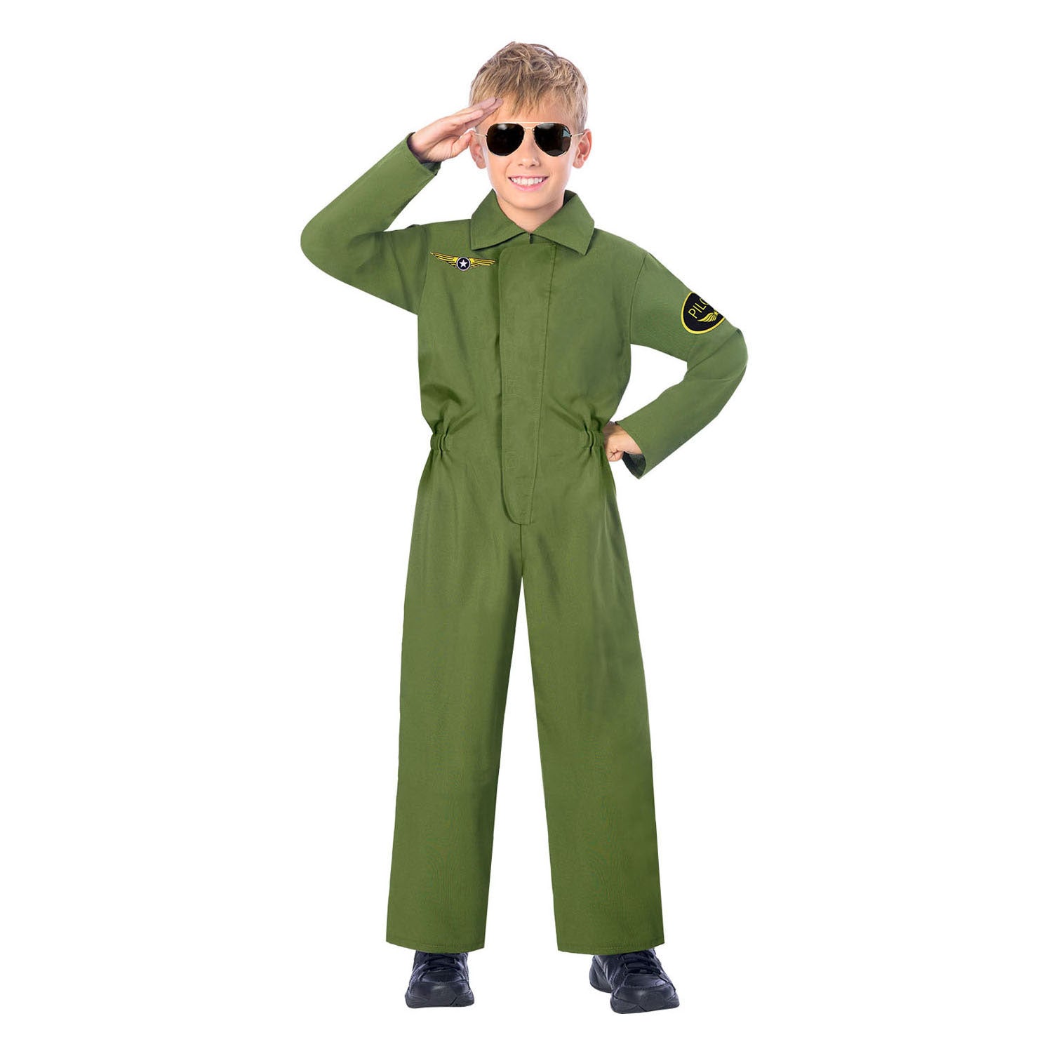 Kinderkostuum jumpsuit piloot, 4-6 jaar
