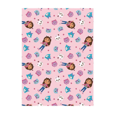 Flanel deken gabby's poppenhuis, 110x1450cm
