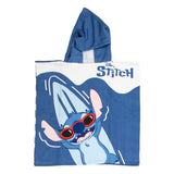 Puch handdoek poncho stitch blauw wit 55x110cm - afbeelding 1