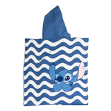 Puch handdoek poncho stitch blauw wit 55x110cm - afbeelding 3