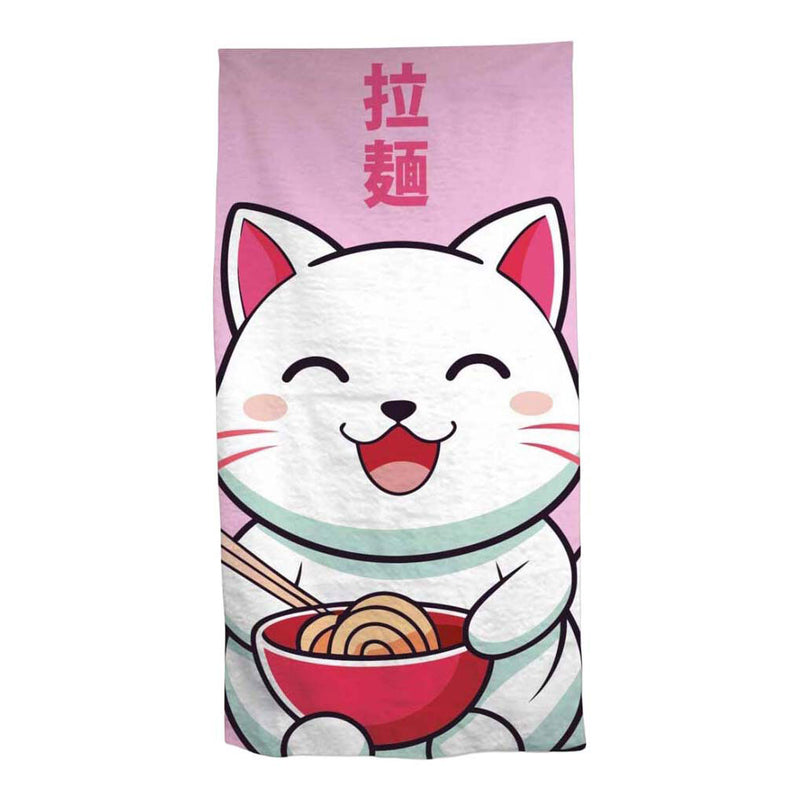 Kawaii cat strandlaken - 70x140 cm