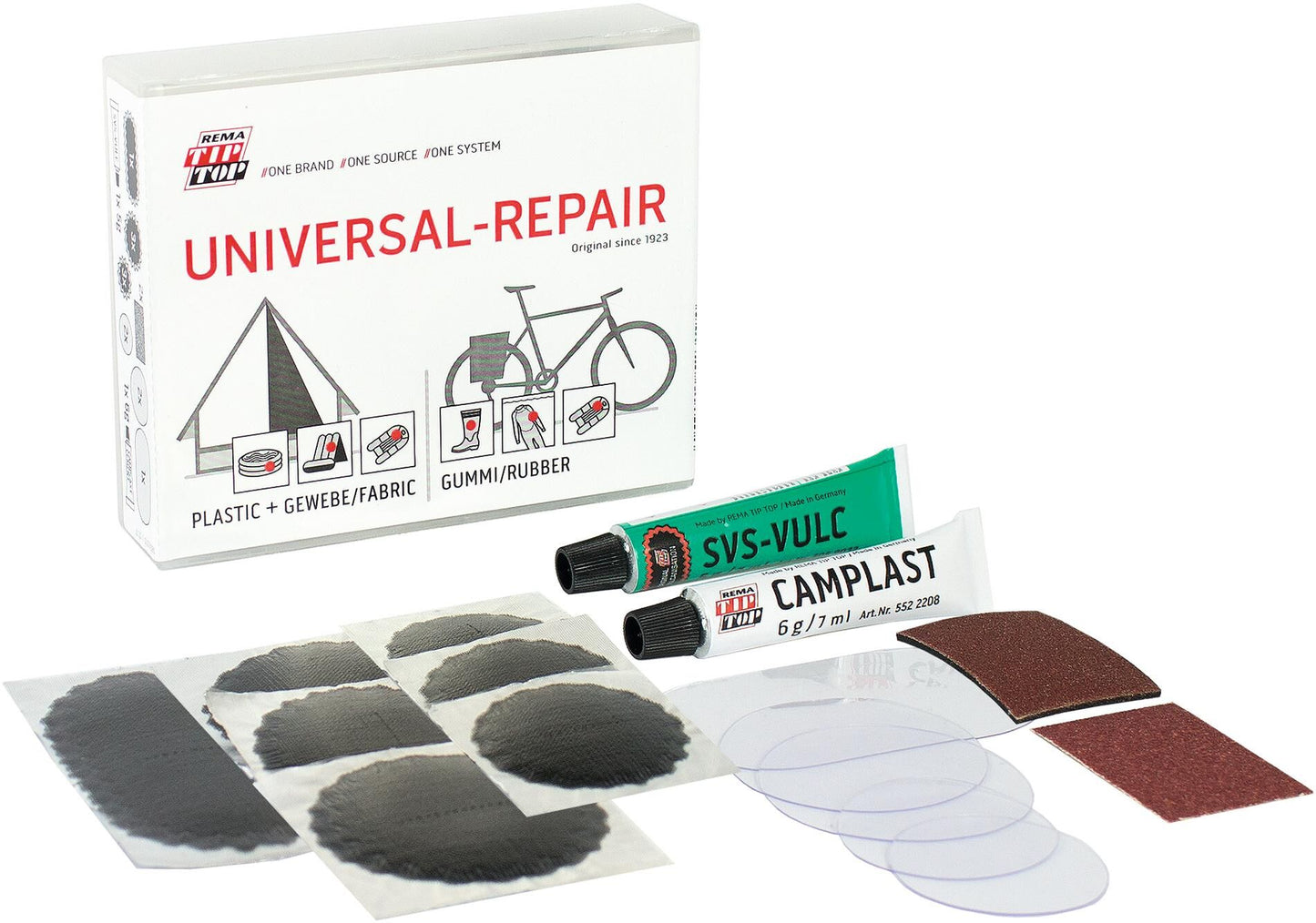 Tip top bandenreparatie universal patch box box plastic rubber