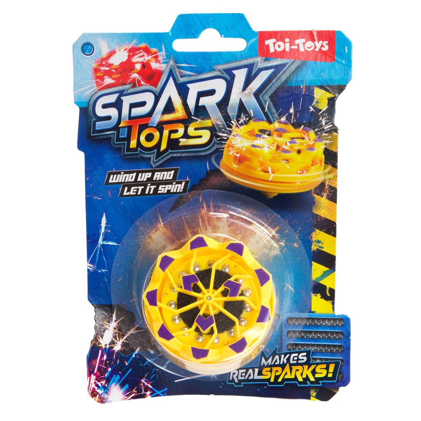 Toi-toys fun opwindtol sparks met vuursteen