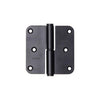 Yale 1067394 - 3 paumellen inox mat zwart afger.hoek rechts 80x80mm | 4 stuks