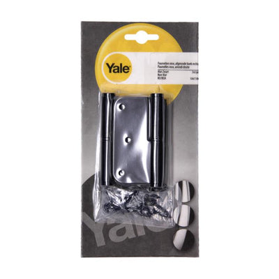 Yale 1067394 - 3 paumellen inox mat zwart afger.hoek rechts 80x80mm | 4 stuks