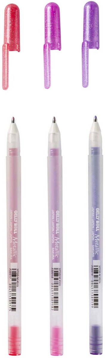 Sakura gelly roll metallic set 3 gelpennen sweets