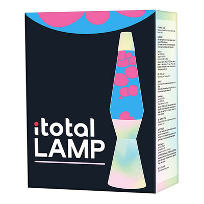 I-total lavalamp - lava lamp - sfeerlamp - 40x11 cm - glas aluminium - 30w - rainbow dream - xl1779