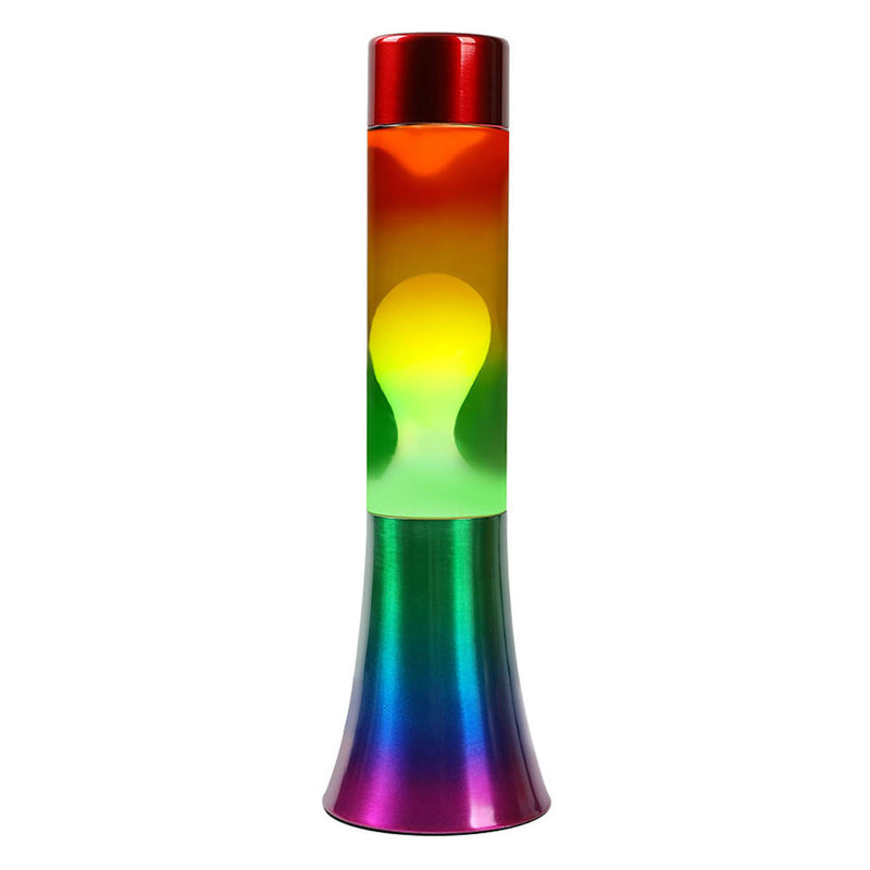 I-total lavalamp - lava lamp - sfeerlamp - 30x9 cm - glas aluminium - 25w - regenboog - xl2461
