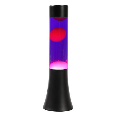 Lavalamp Zwart Paars Roze, 30cm