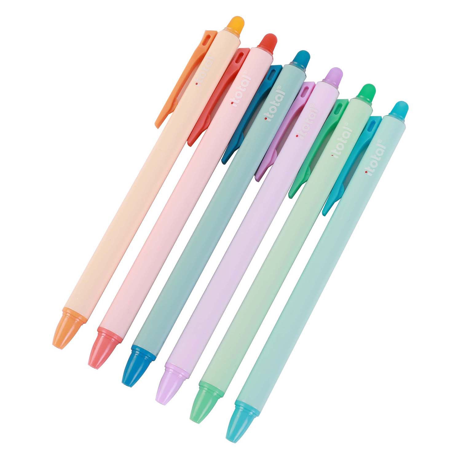 Itotal uitwisbare balpennen, 6 kleuren