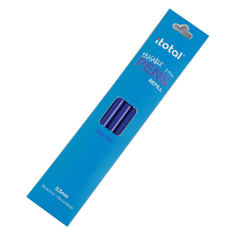Itotal uitwisbare inkt navulling blauw, 3st.