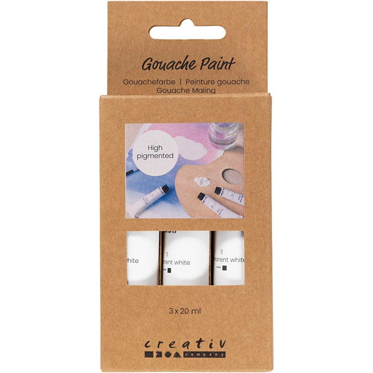 Creativ company http: www.cchobby.nl gouacheverf-wit-3x20-ml-1-doos