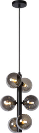 Lucide tycho - hanglamp - ø 25,5 cm - 6xg9 - zwart
