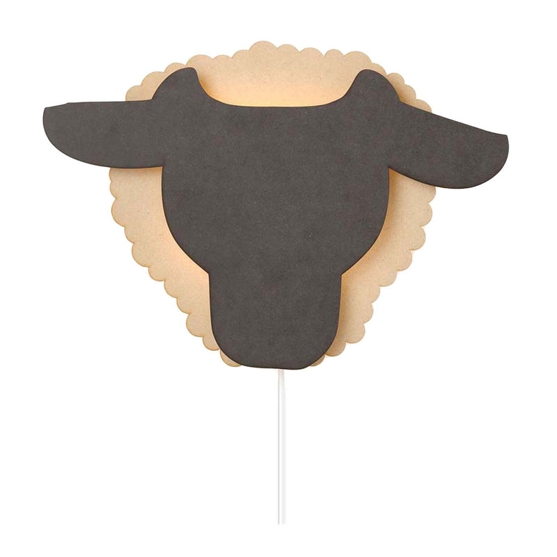 Van tjalle en jasper - schaap wandlamp - hout