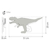 Van tjalle en jasper - dino wandlamp t-rex - hout