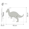 Van tjalle en jasper - dino wandlamp parasaurolopus - hout