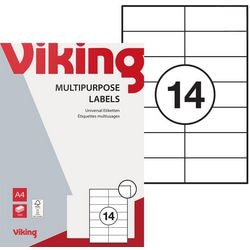 Multifunctionele etiketten viking mat wit