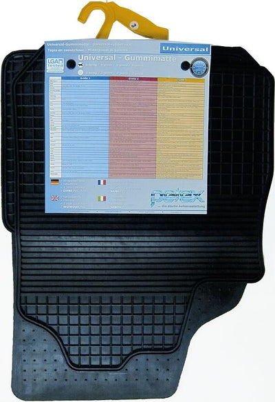 Petex fußmatte set of uni-car rubber mat anthracite gr.2 anth.