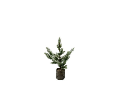 House of nature kerstboom kunststof in pot met sneeuw finish 20x20x37cm