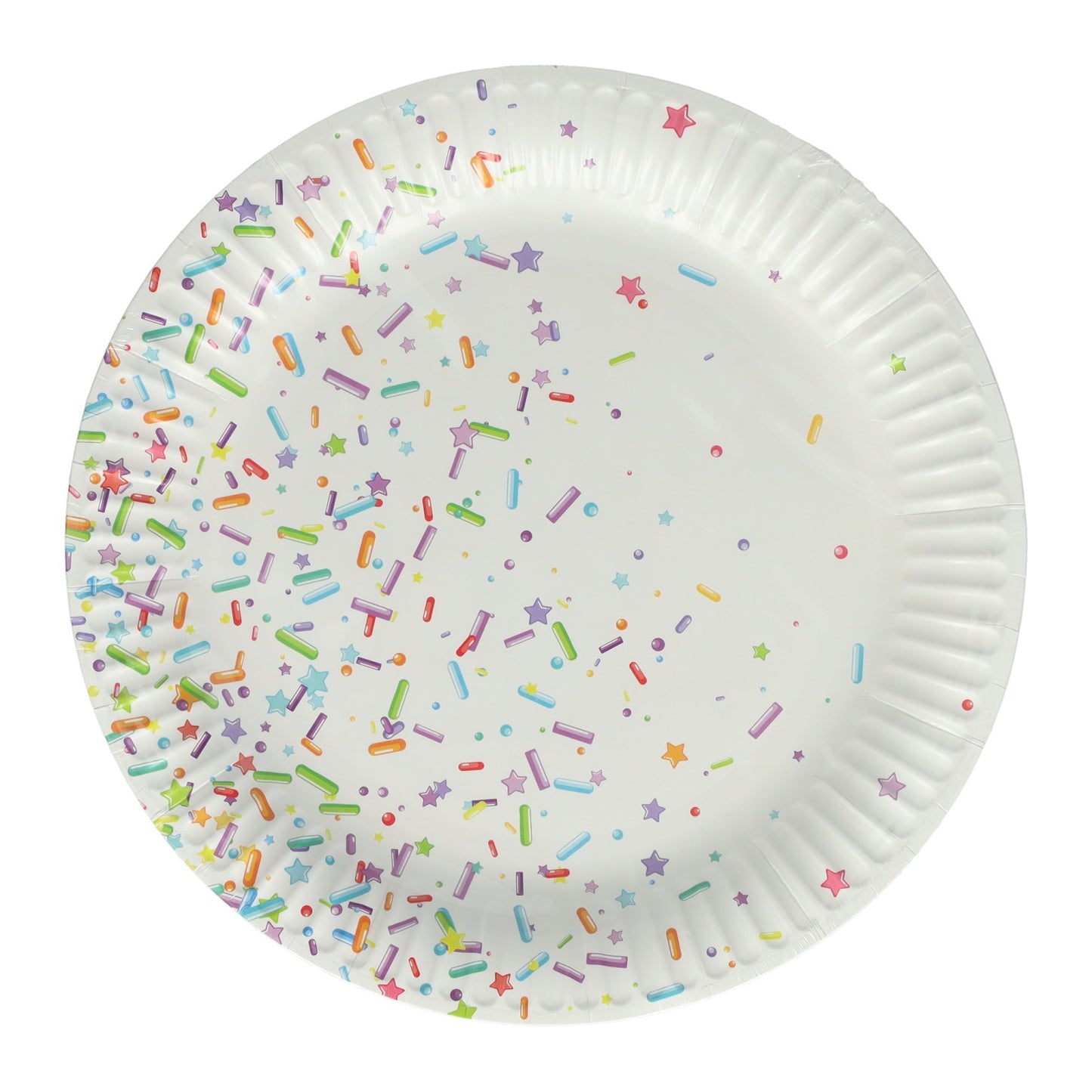 Papieren feest borden 23cm, 10st.