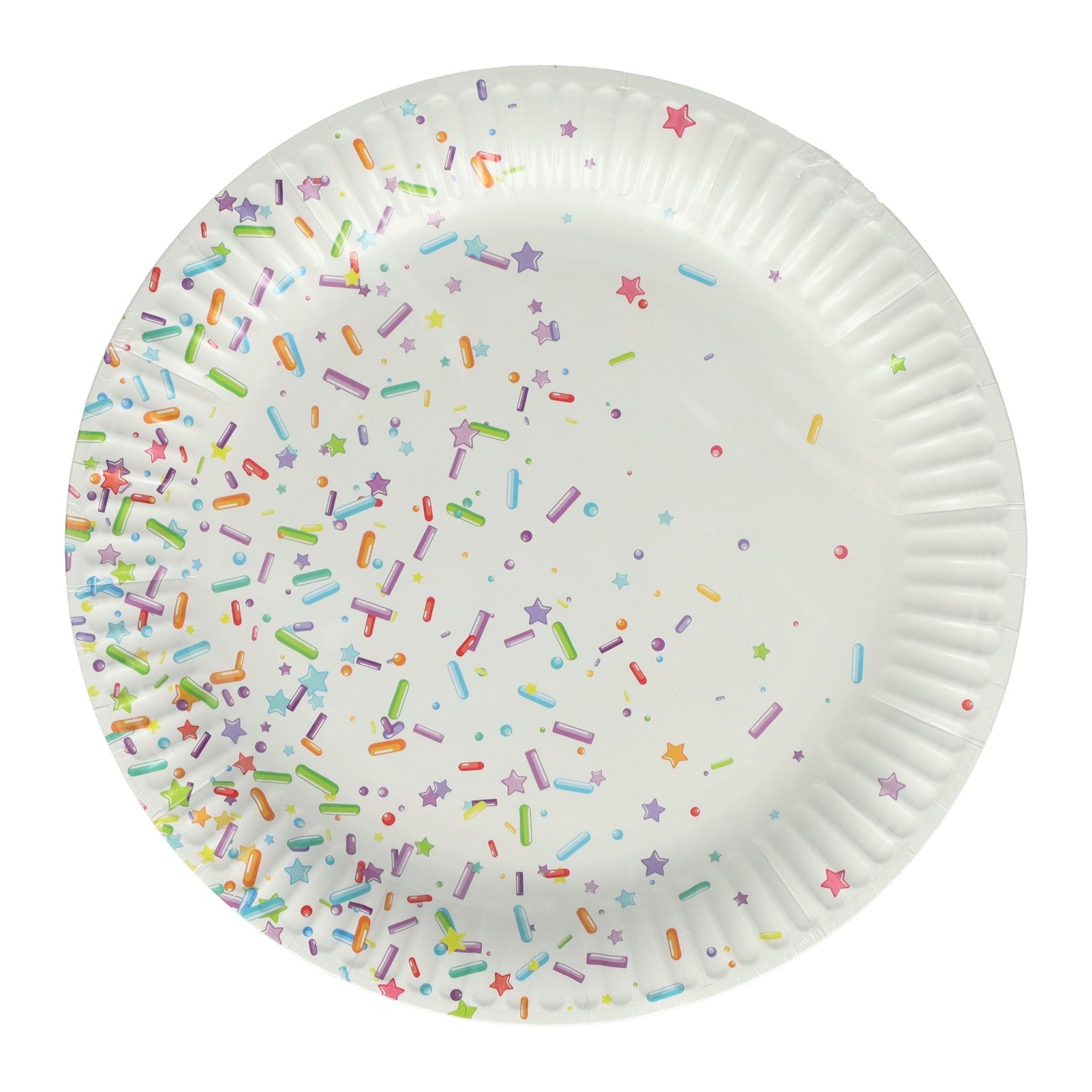 Papieren feest borden 23cm, 10st.