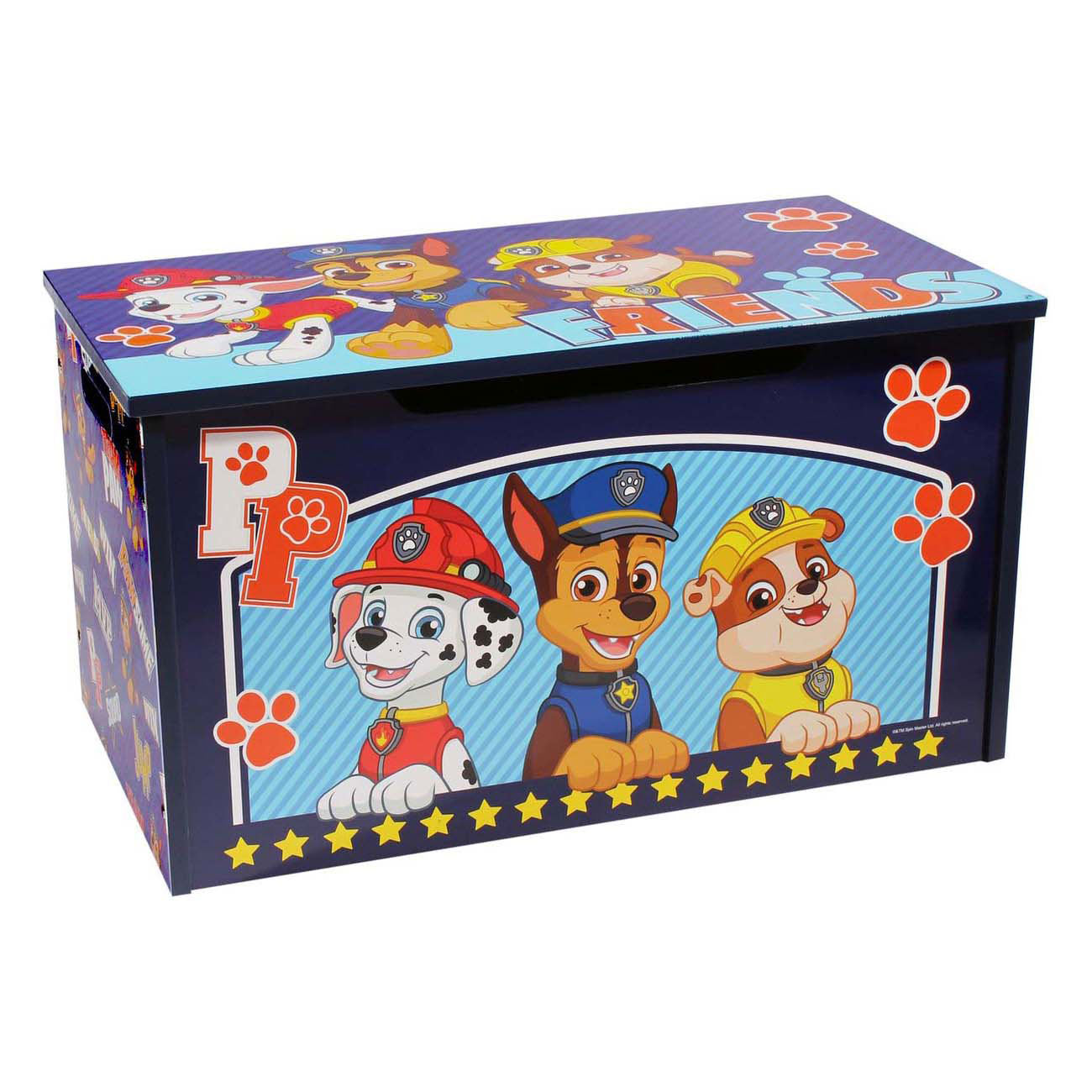 Paw patrol houten speelgoedkist 55,5 x 29,5 x 30cm