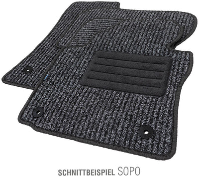Petex fußmatte sopo car carpet sopo gr.2 anthracite 4-piece.