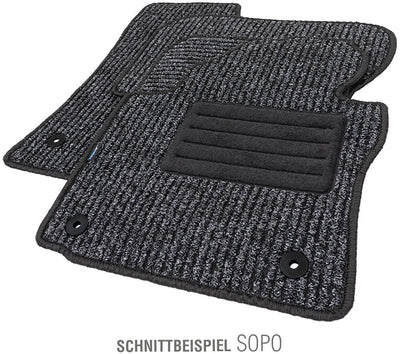 Petex fußmatte sopo car carpet sopo gr.3 anthracite 4-piece.