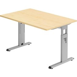 Desk straight maple c-leg height adjustable 1200x800x680-760mm
