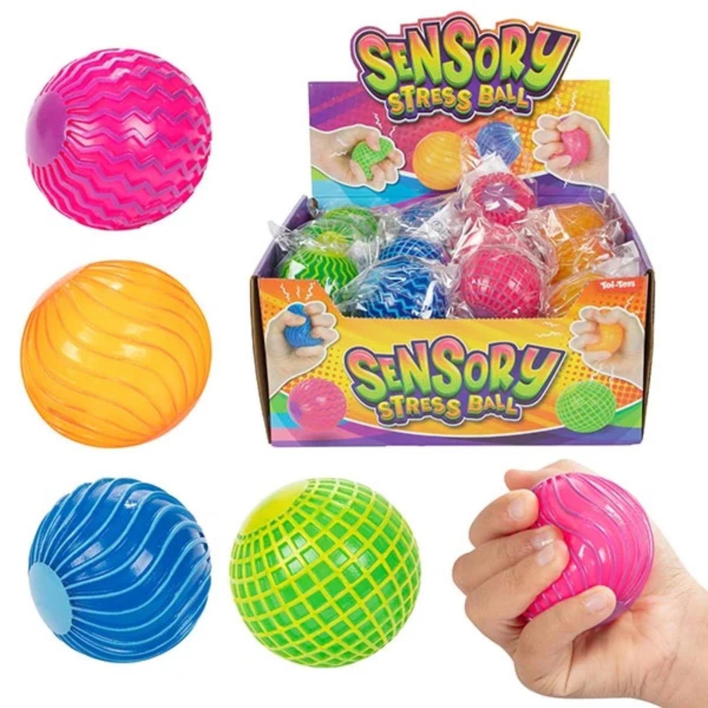 Toi-toys toi toys fun sensorische ribbel bal ø6,5cm