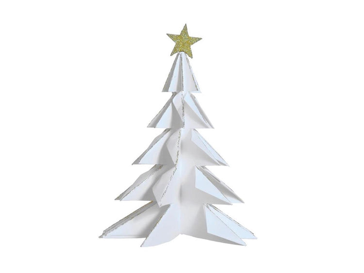 House of nature deco kerstboom papier 28cm wit