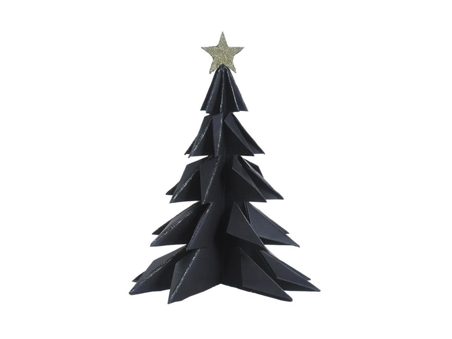House of nature deco kerstboom papier 28cm zwart