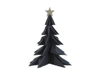 House of nature deco kerstboom papier 28cm zwart
