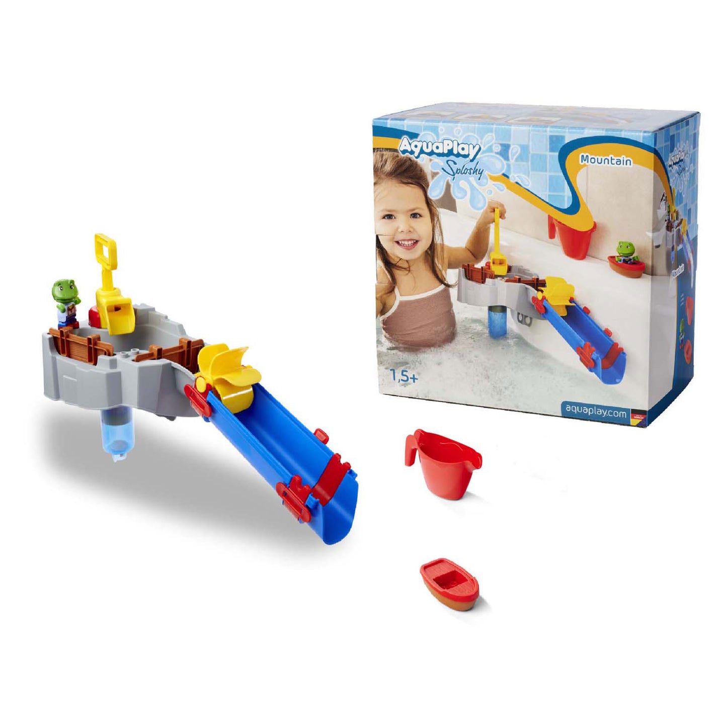 Aquaplay waterbaan sploshy mountain badspeelset met accessoires.