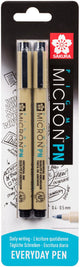 Sakura - pigma micron pn pennen zwart - 2 stuks