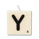 Paperdreams letter kaarsje letter y, set van 4