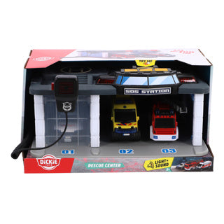 Dickie toys garage rescue center + licht en geluid