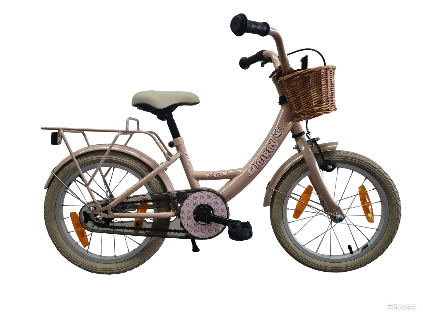 Hulzebos cycle parts b.v. bfk 16 girly meisjes roze + mand 16gg30