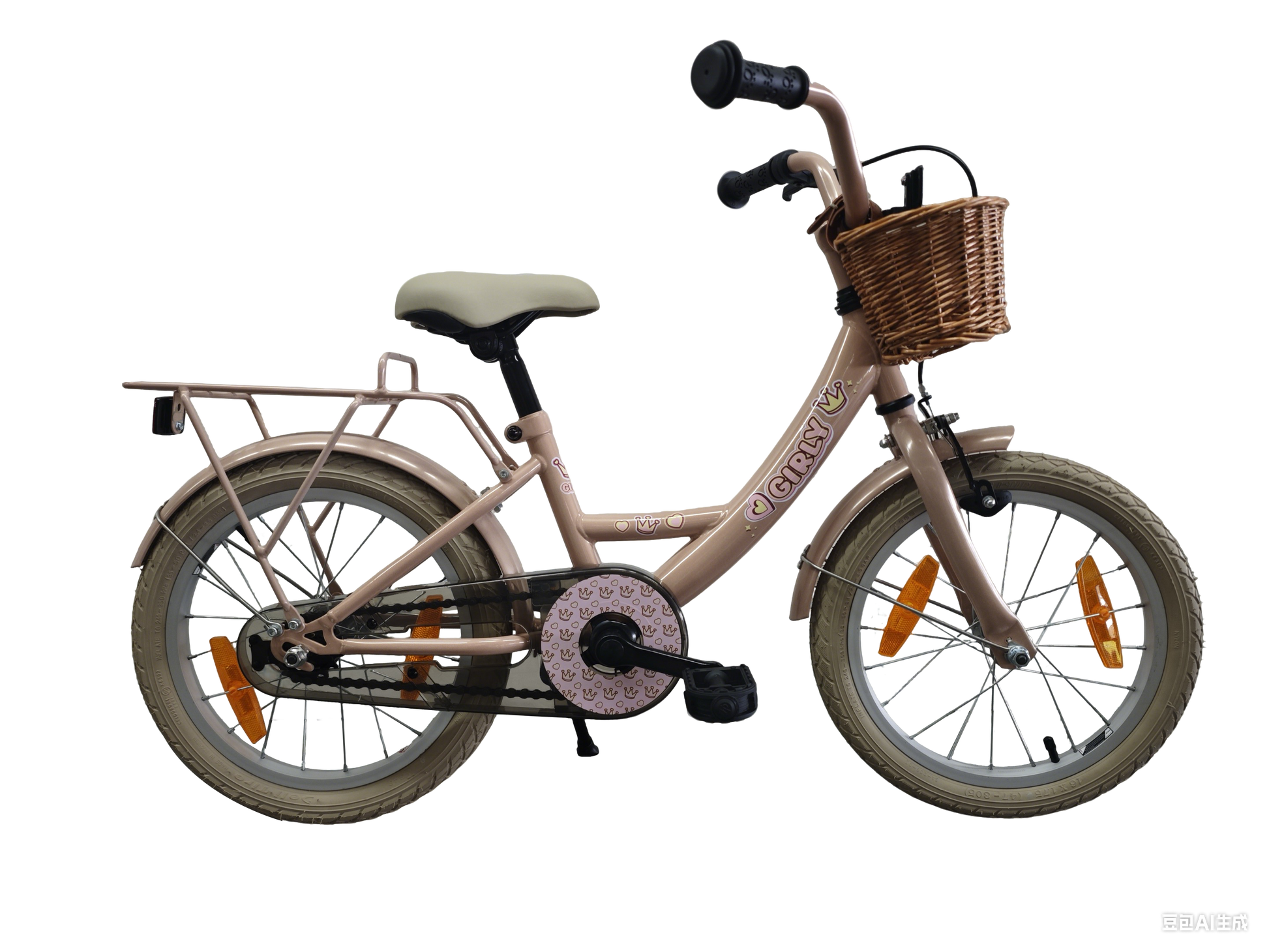 Hulzebos cycle parts b.v. bfk 16 girly meisjes roze + mand 16gg30