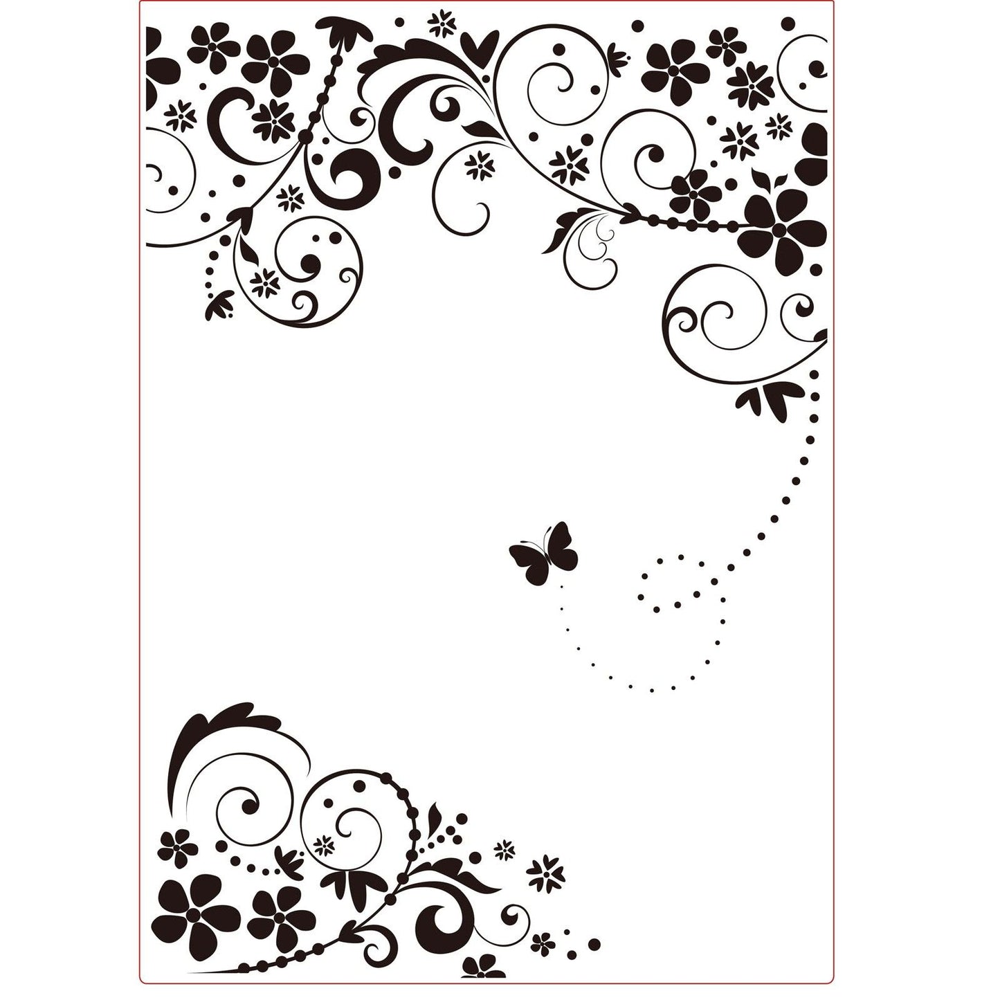 Vaessen creative • embossing folder bloem en vlinder