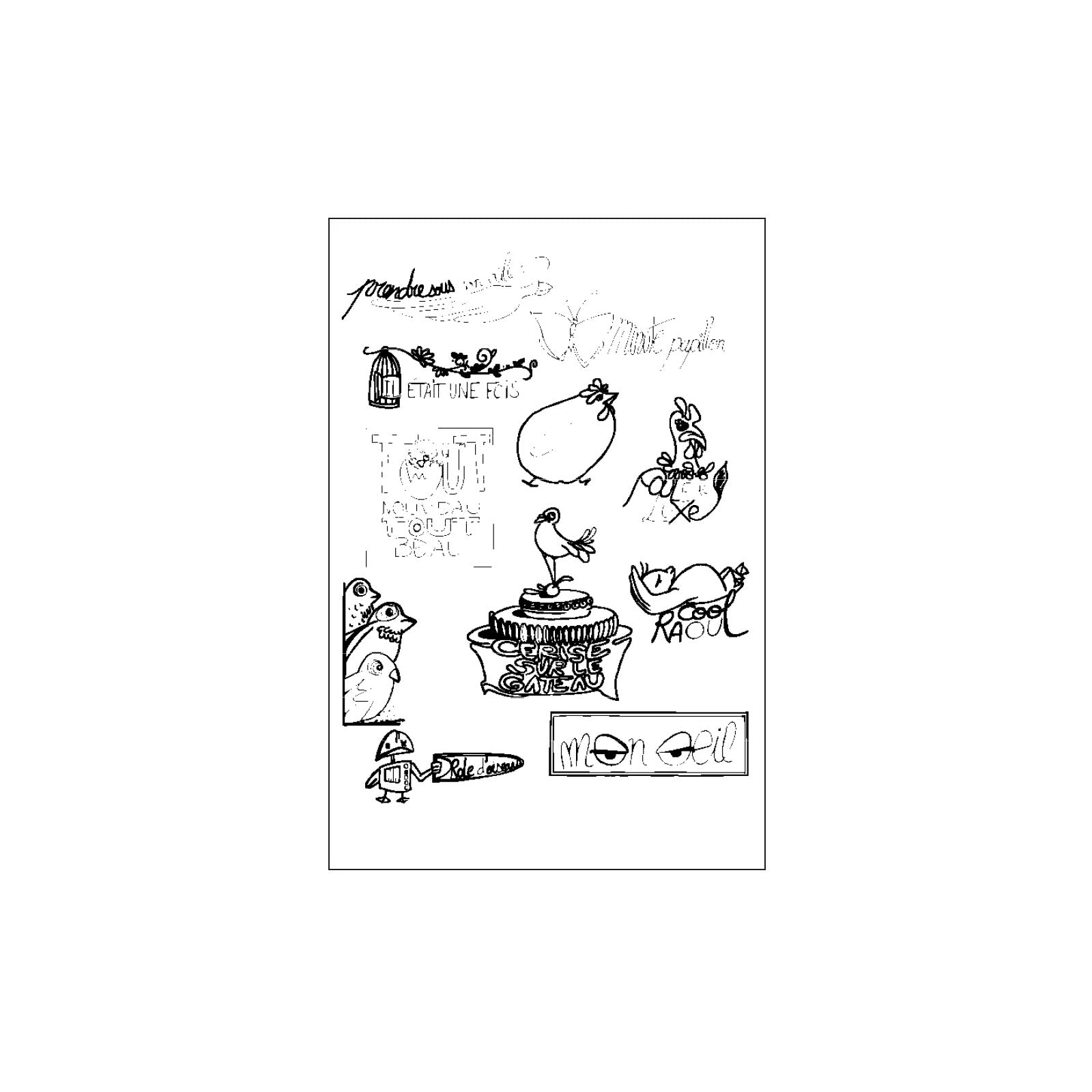 Vaessen creative • clear stamps vogels 11st.