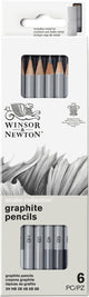 Winsor newton 0490006 grafietpotloden set x6 studio collection – schetspotloden tekenpotloden 2h-8b in metalen blik