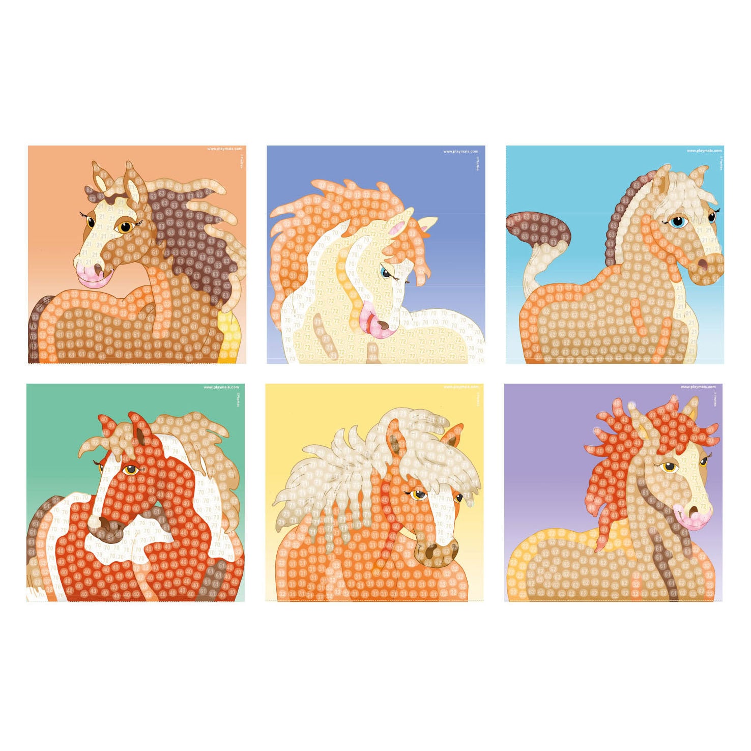 Jbm playmais trendy mosaic paarden (>3.000 stukjes)