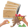 Playmais dino kaarten versieren, 4st.